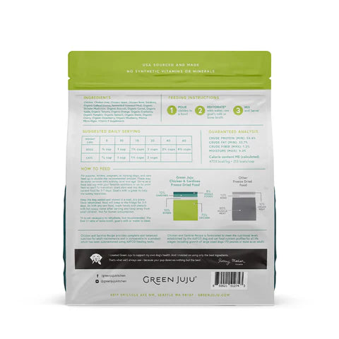 Green Juju Freeze-Dried Extras Raw Diet for Dogs