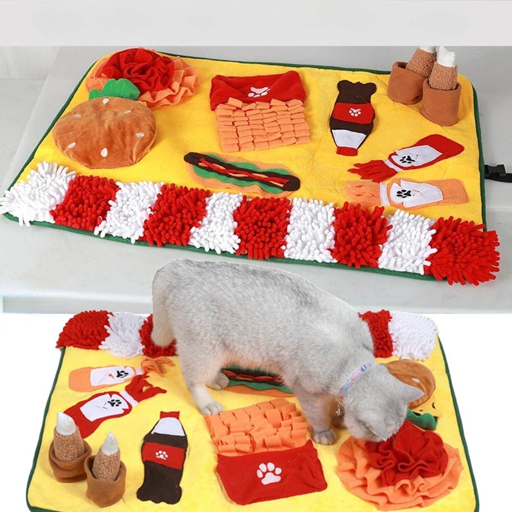 Cheerhunting Snuffy Fast Food Snuffle Mat for Dogs Interactive Puzzle Toy