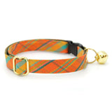Made By Cleo - "Canyon Sunset" - Southwestern Orange Plaid Cat Collar