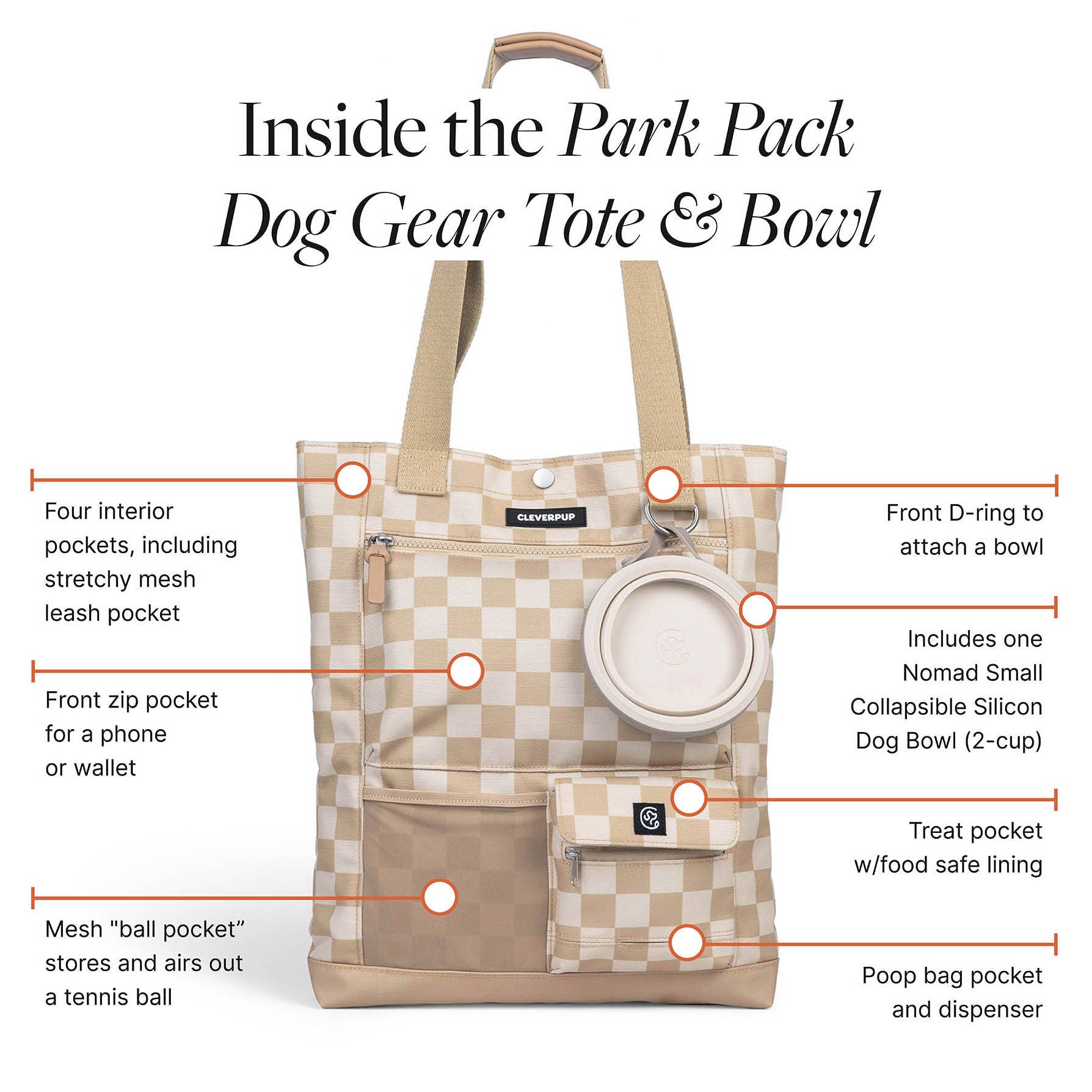 Cleverpup Park Pack Dog Gear Tote