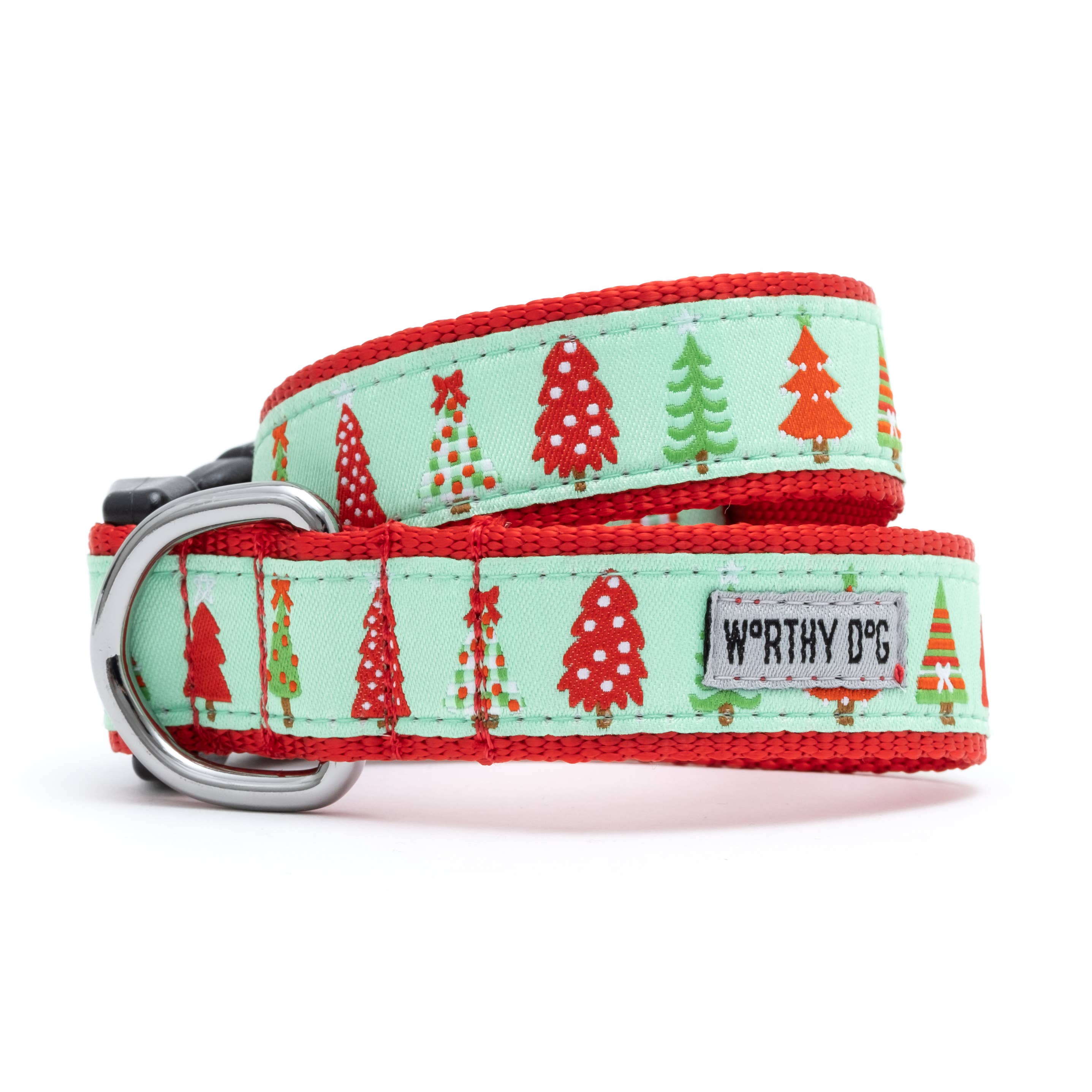 The Worthy Dog Holiday Trees Collection Dog Collar
