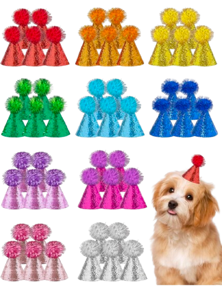 Sparky & Co 3.5" Mini Glitter Birthday Party Celebration Hats