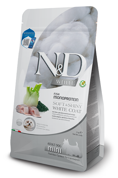 Farmina N&D White Coat Sea Bass, Kelp and Fennel Recipe Dry Dog Food
