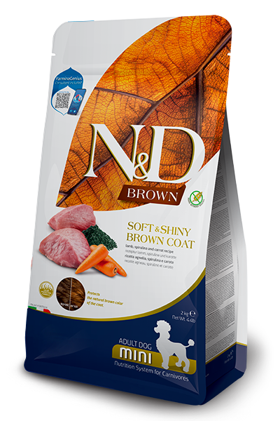 Farmina N&D Brown Coat Lamb, Norwegian Kelp and Carrot Recipe Dry Dog Food