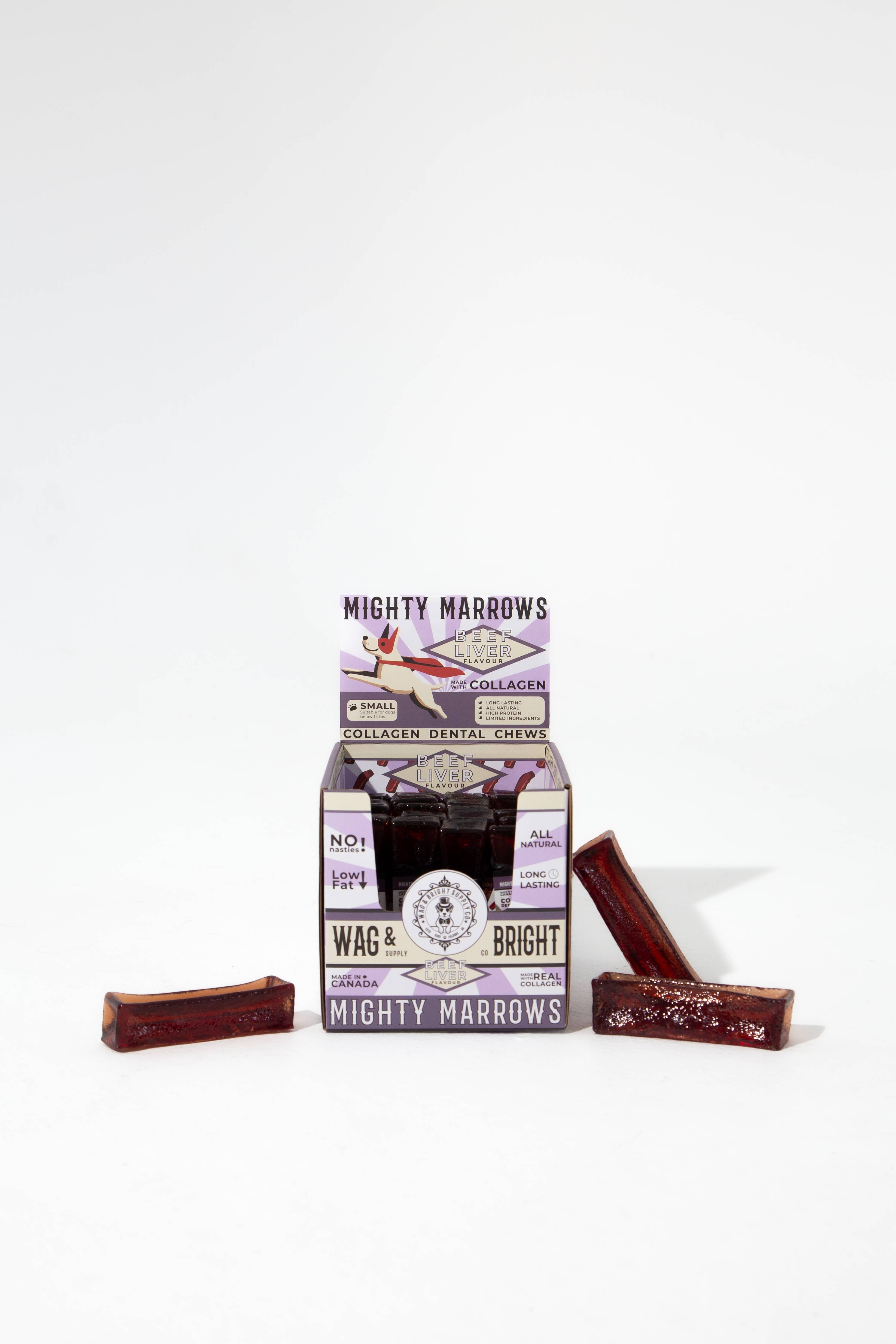Wag & Bright Supply Co. Mighty Marrows Collagen Beef Liver Dental Chew