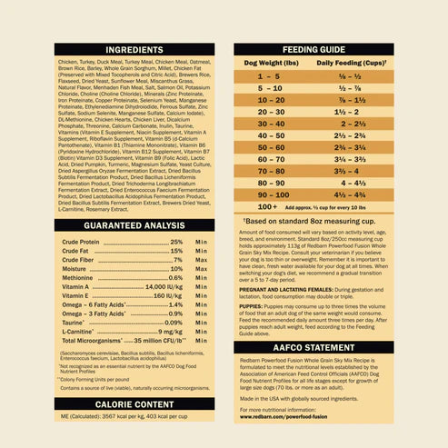 Redbarn Fusion Kibble + Air-Dried Whole Grain Sky Mix Recipe Dry Dog Food