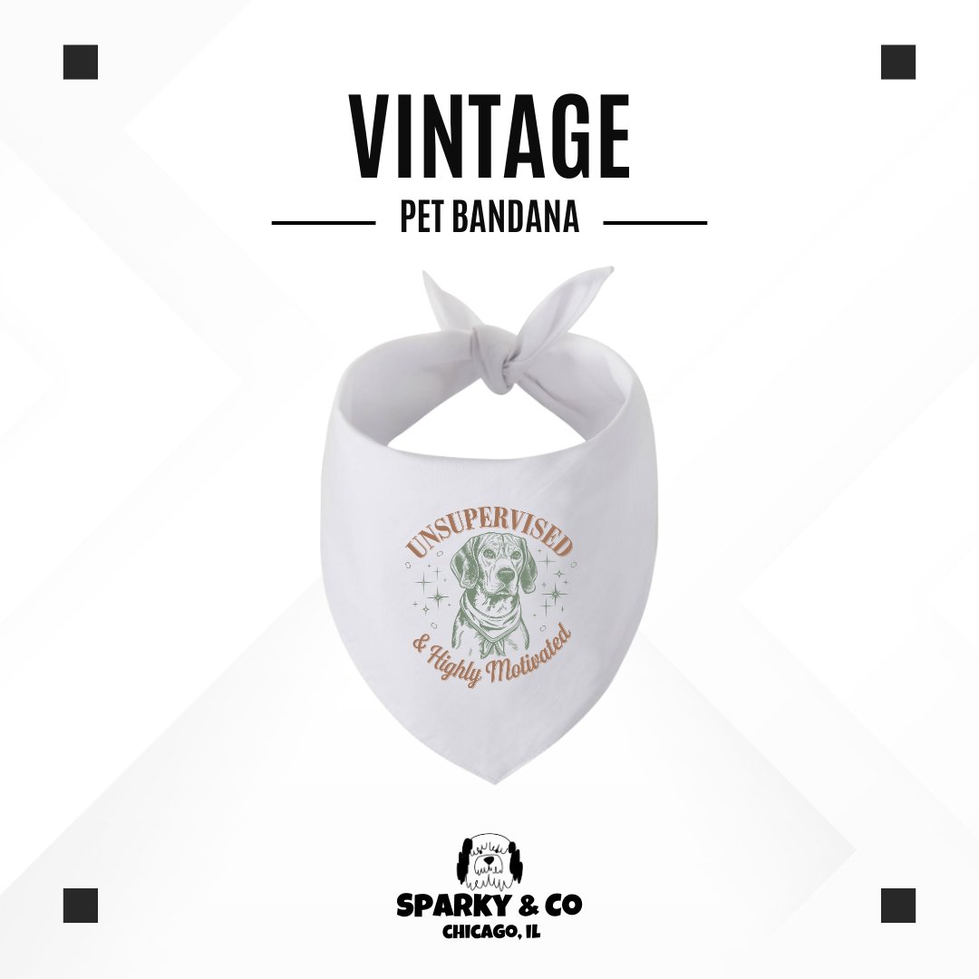 Sparky & Co Vintage Breed Graphic Pet Bandana