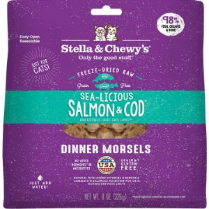 Stella & Chewy's Cat Freeze-Dried Raw Sealicious Salmon Cod Dinner Morsels for Cats