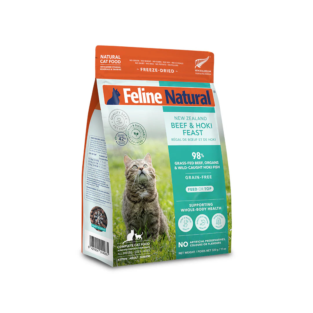 Feline Natural Freeze-Dried Beef & Hoki Feast Cat Food
