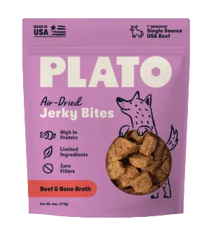 Plato Air-Dried Jerky Bites Dog Treats