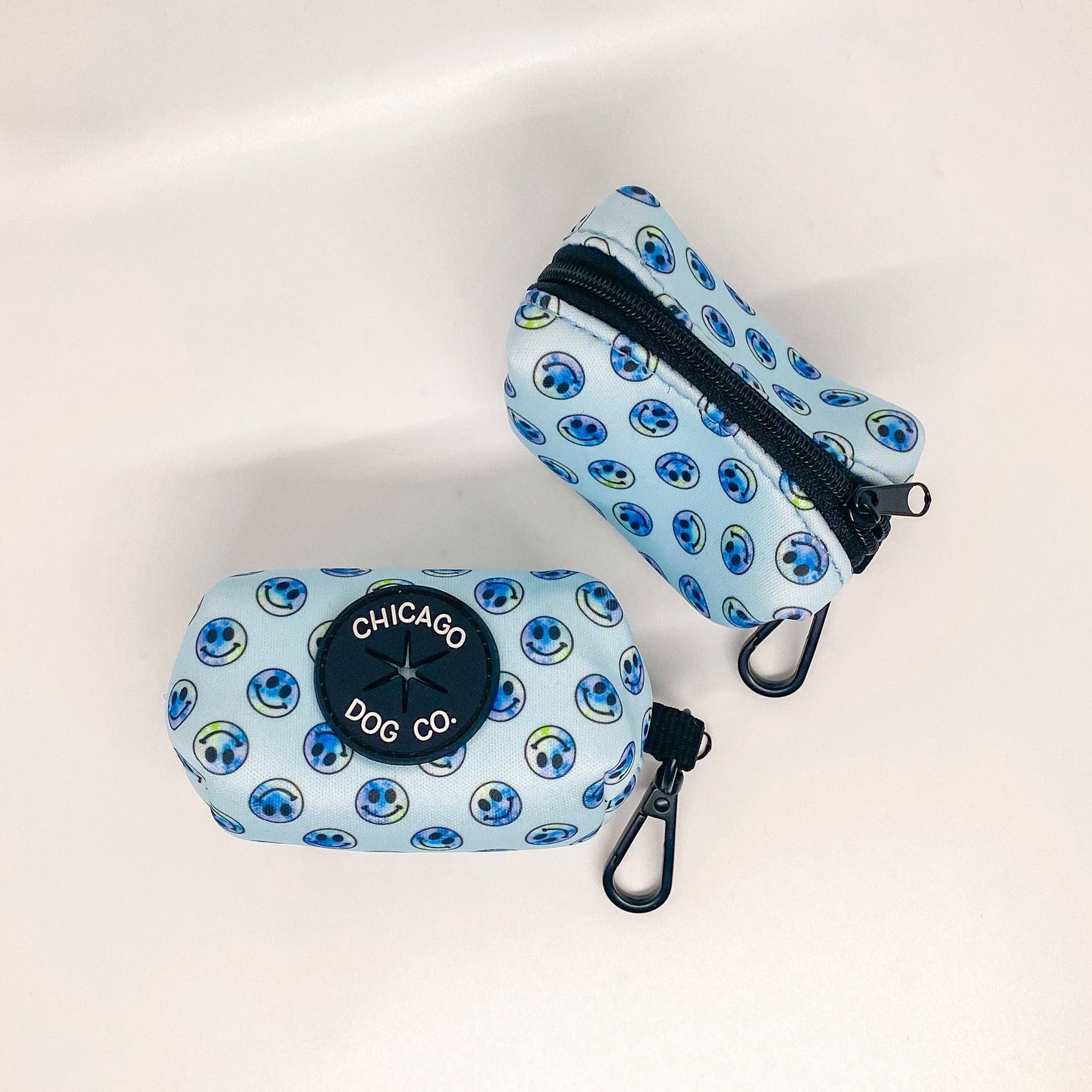 Chicago Dog Co. Tie Dye Smiley Poop Bag Holder