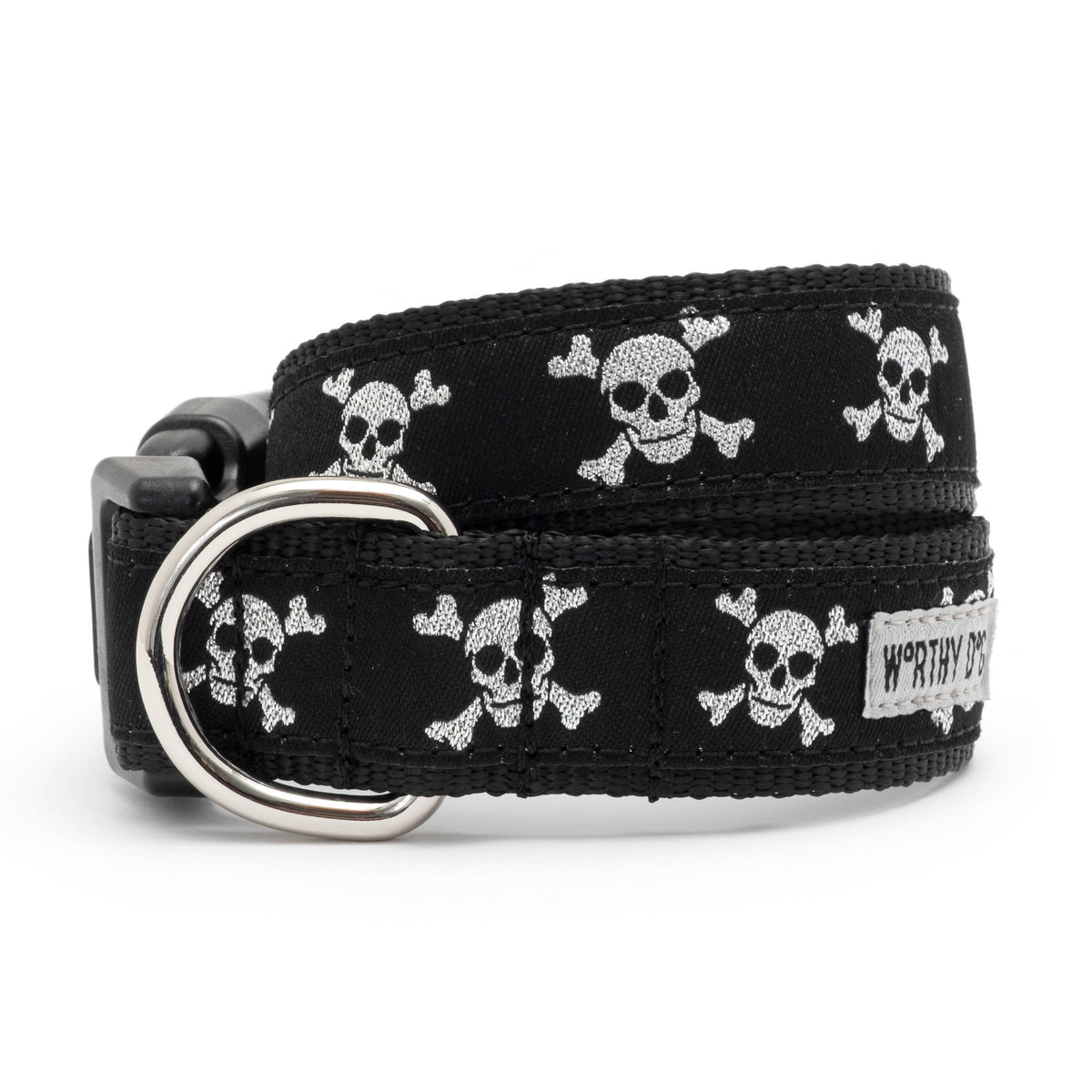 The Worthy Dog Skull & Crossbones Dog Collar