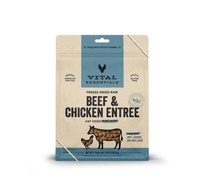 Vital Essentials Cat Freeze-Dried Crunchy Mini Nibs Beef & Chicken Entree Cat Food