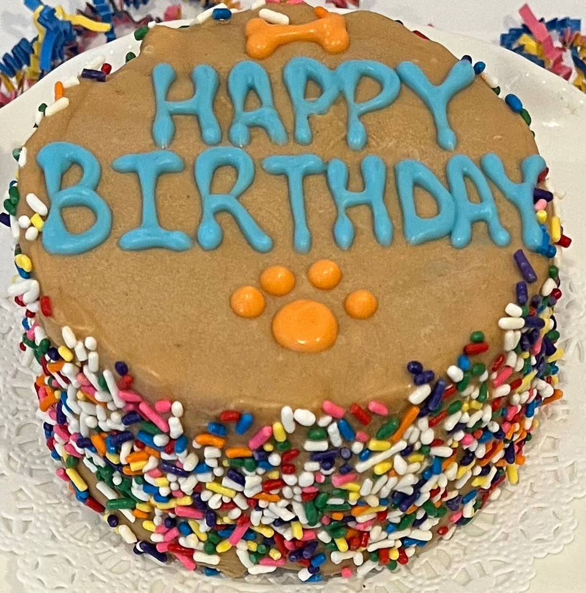 DELCO DOG CO. Happy Birthday Sprinkle Doggie Cake Bakery Dog Treat