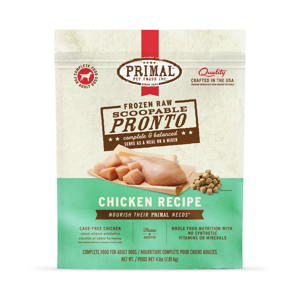 Primal Pronto Raw Frozen Dog Food 4lb