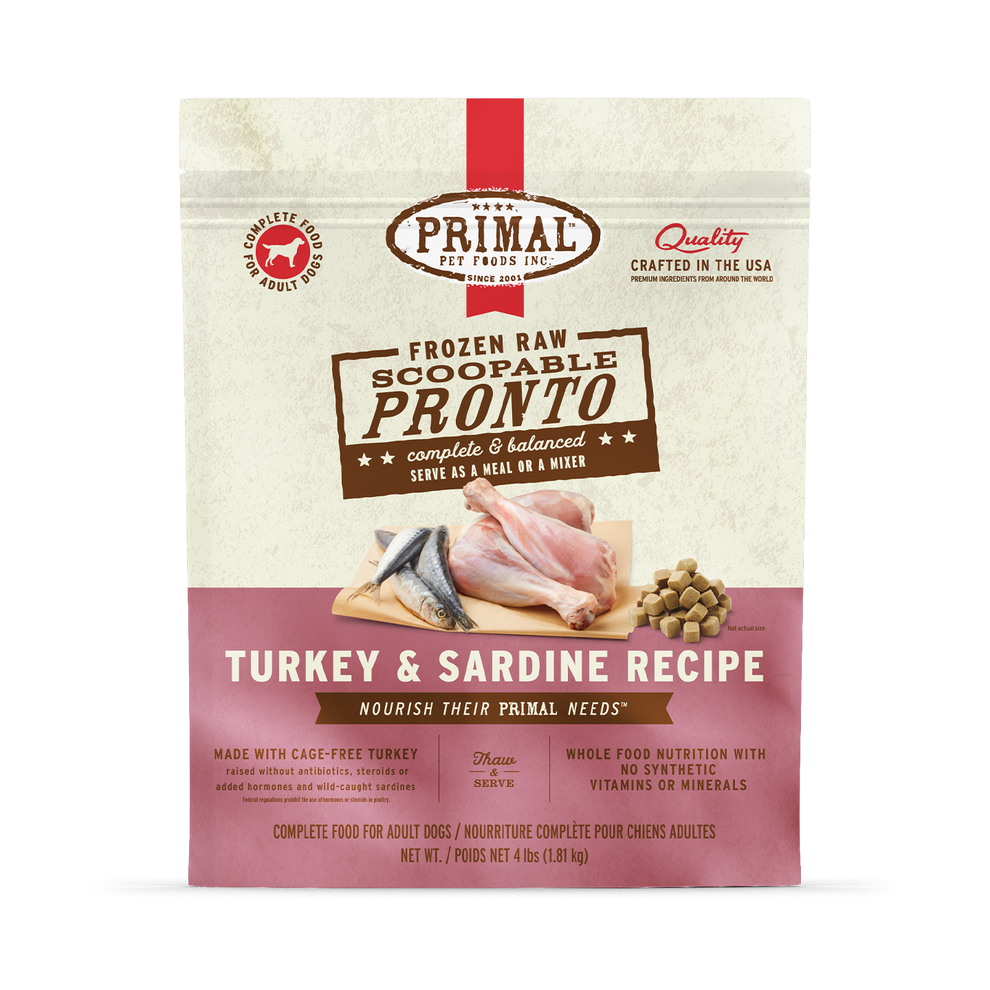 Primal Pronto Raw Frozen Dog Food 4lb