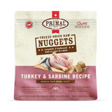 Primal Raw Freeze-Dried Nuggets Turkey & Sardine Dog Food