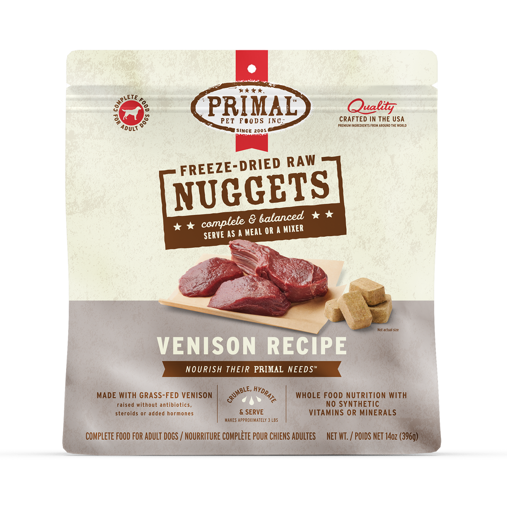 Primal Raw Freeze-Dried Dog Food Venison