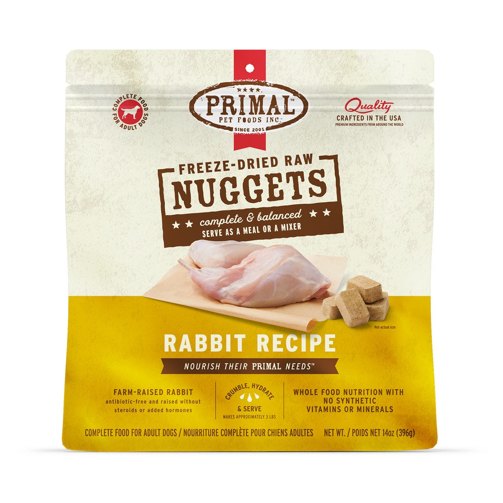 Primal Raw Freeze-Dried Dog Food Rabbit