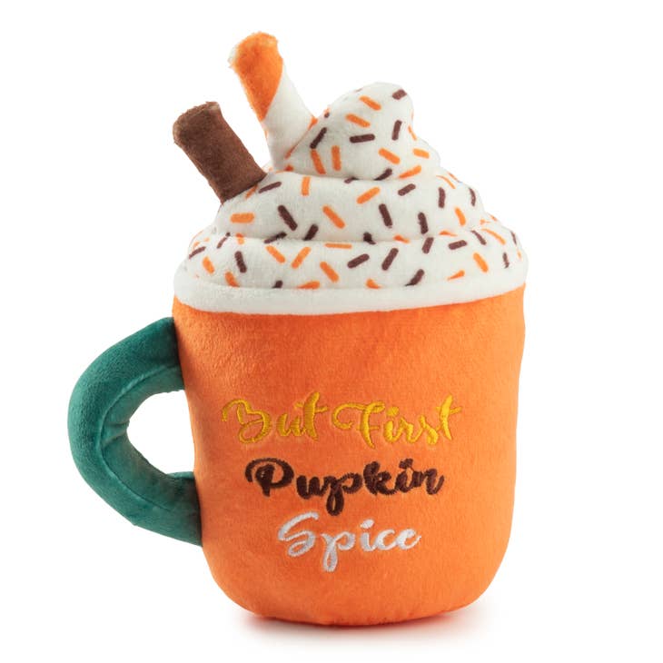 Haute Diggity Dog Pupkin Spice Latte Mug Fall Plush Dog Toy