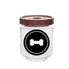 Sparky & Co Stackable Acacia Lid Glass Treat Jar