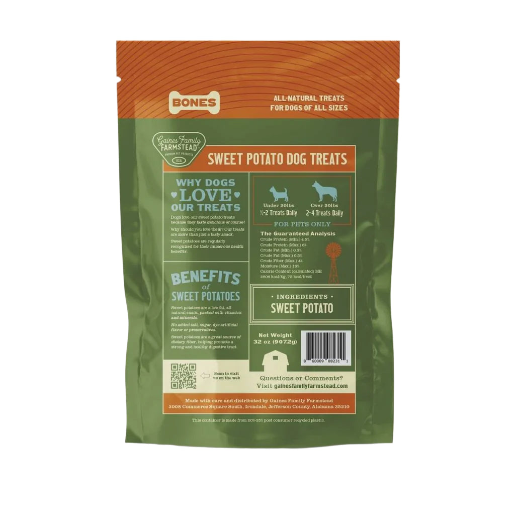 Gaines Family Farmstead Bones Sweet Potato Dog Treat