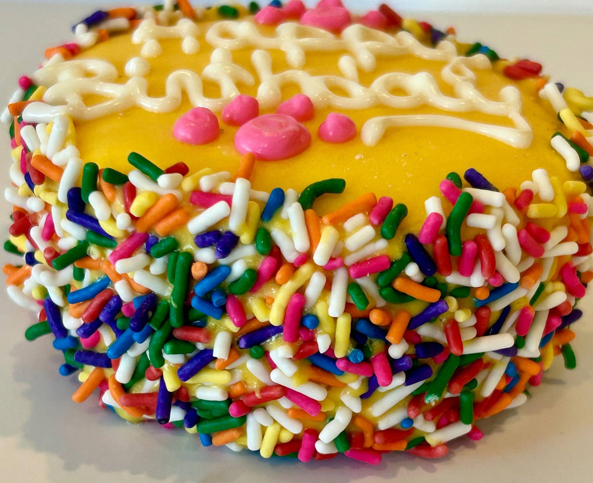 DELCO DOG CO. Colorful Happy Birthday Sprinkle Doggie Cakes Bakery Dog Treat