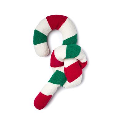 fabdog Christmas Twisty Candy Cane Plush Dog Toy