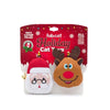 fabcat Holiday Santa + Reindeer 2pk Cat Toys