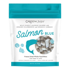 Green Juju Freeze-Dried Whole Food Bites Salmon Blue for Dogs & Cats