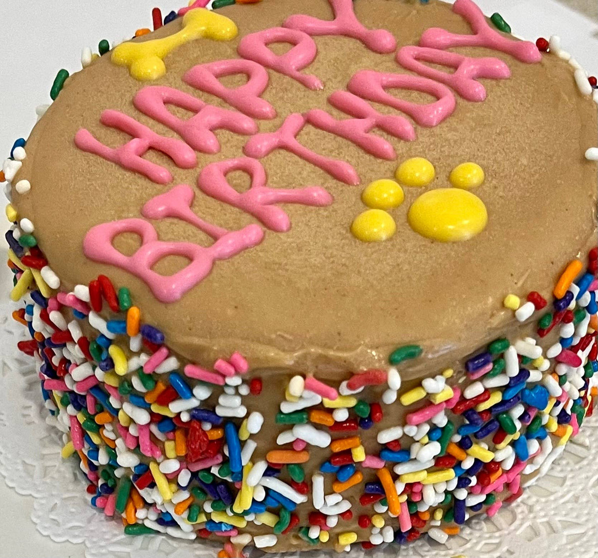 DELCO DOG CO. Happy Birthday Sprinkle Doggie Cake Bakery Dog Treat