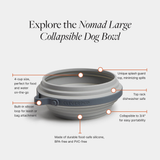 Cleverpup Nomad Collapsible Dog Bowl