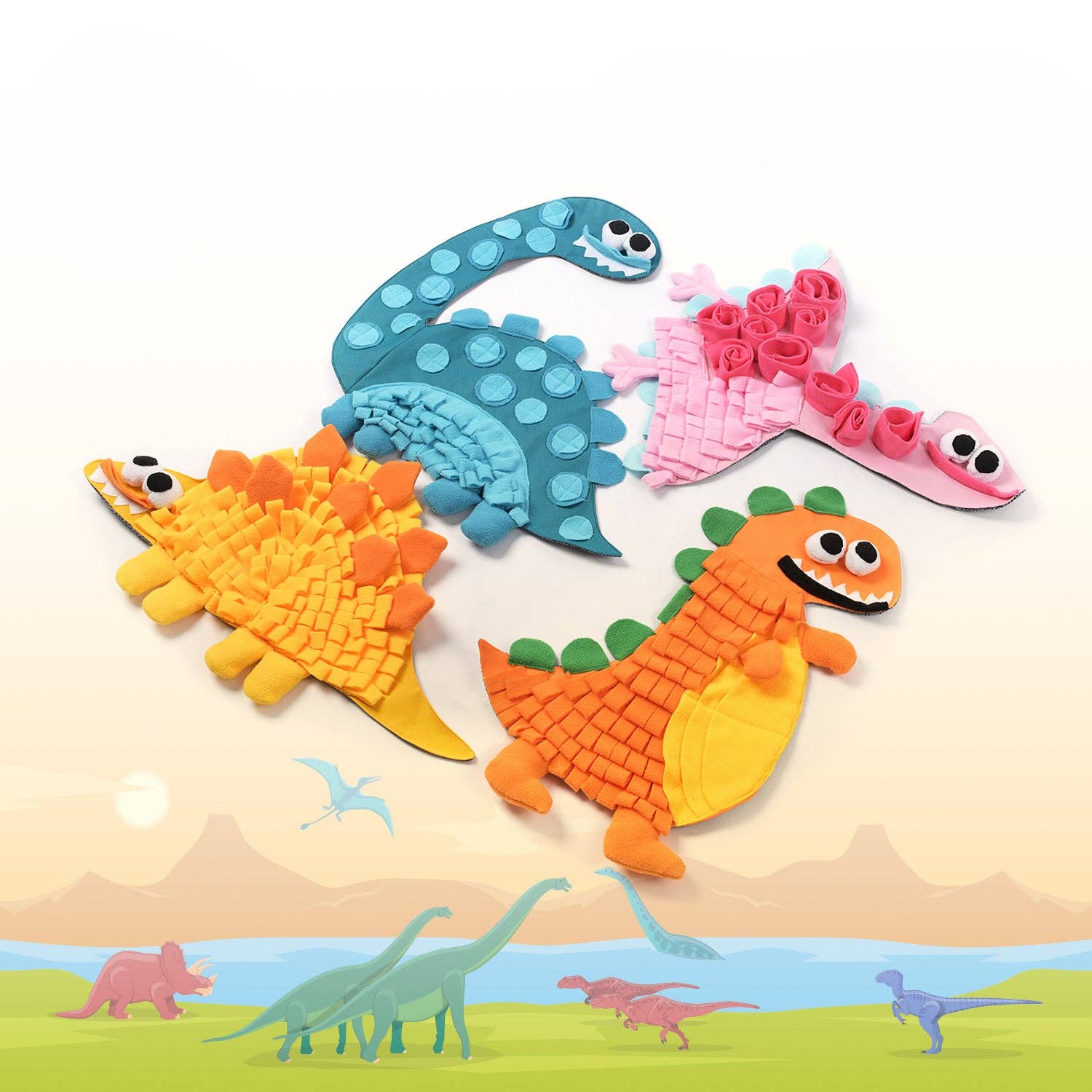 Cheerhunting Snuffy Playful Dinosaur Snuffle Mat