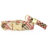 The Foggy Dog - Eggnog Plaid Flannel Holiday Dog Collar