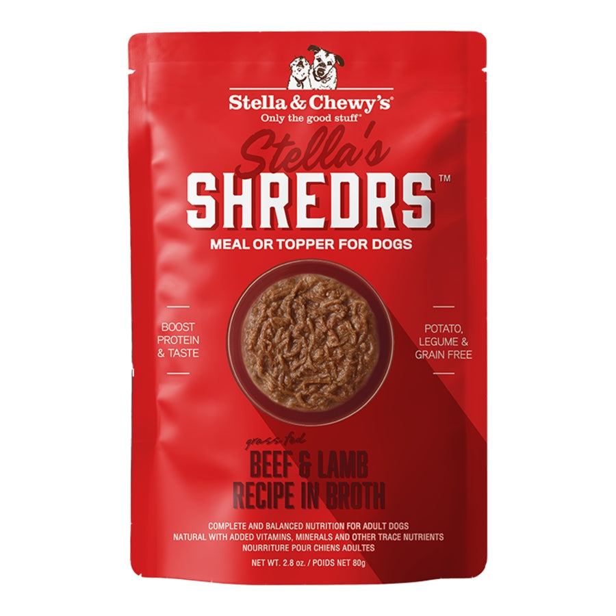Stella & Chewy's Stella's Shredrs Wet Dog Food Pouches 2.8oz
