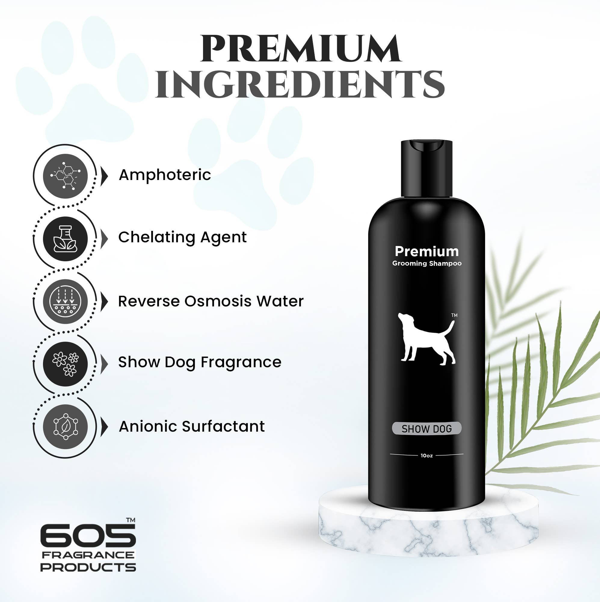 605 Fragrance Products Natural Dog Shampoo and Deodorizer Show Dog Shampoo