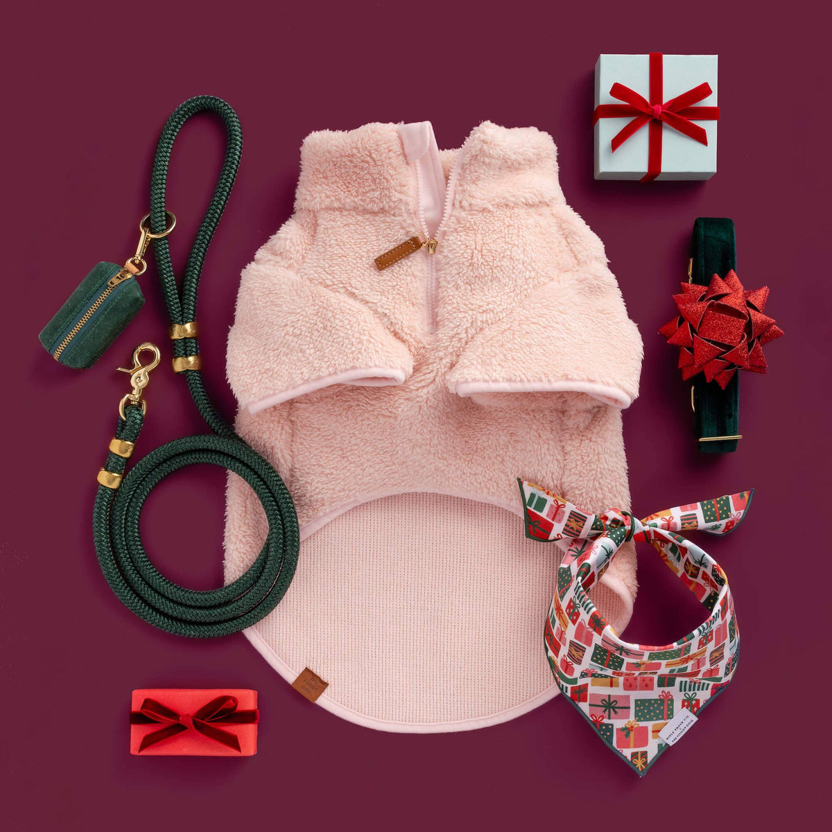 The Foggy Dog - Gold Gift Bow Dog Collar Attachment
