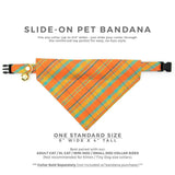 Made By Cleo - "Canyon Sunset" - Orange Plaid Bandana for Cats + Small Dogs