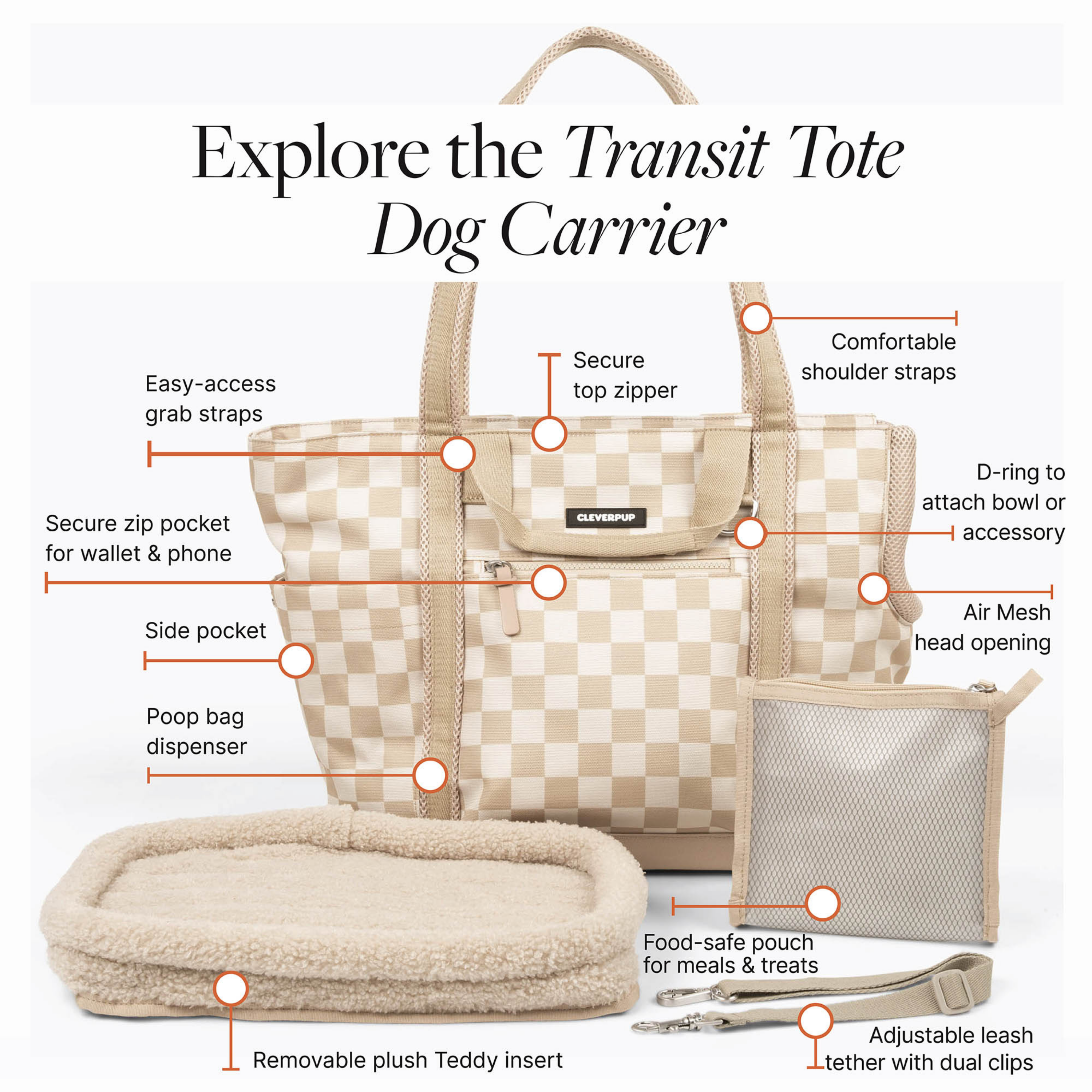 Cleverpup Transit Tote Dog Carrier