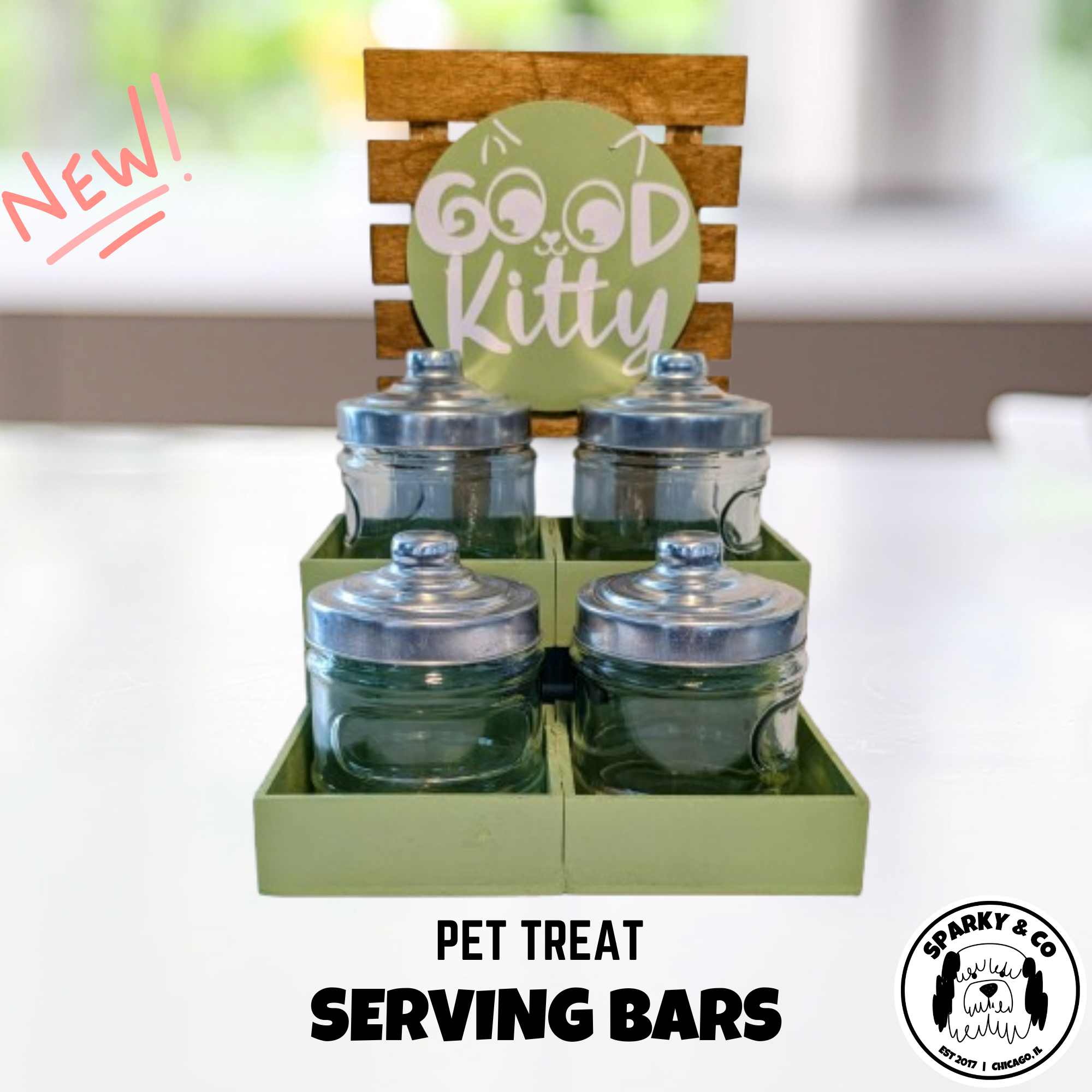 Sparky & Co Mini Jar Pet Treat Serving Station