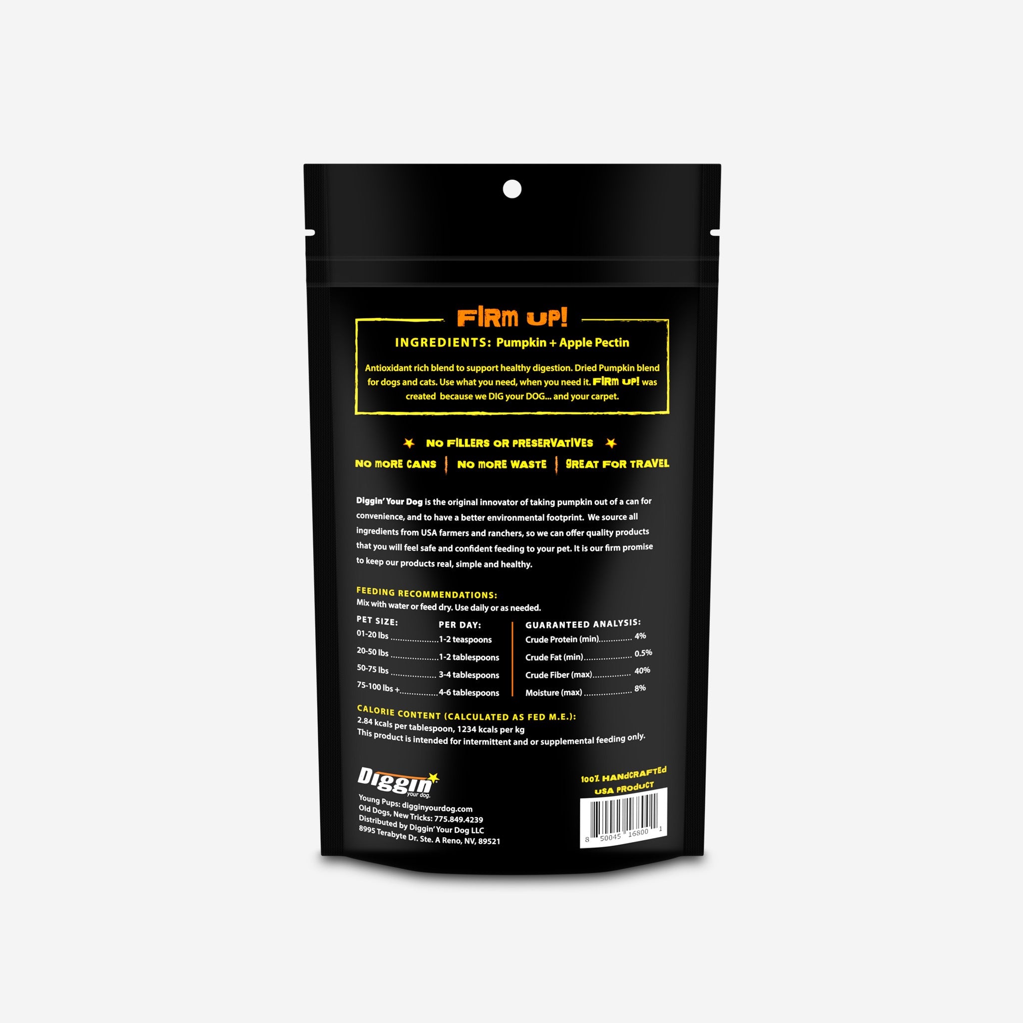 Diggin Your Dog FIRM UP! Pumpkin Digestive Aid