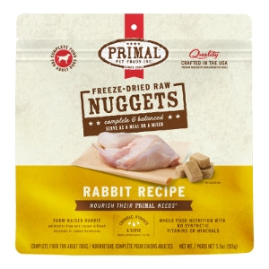 Primal Raw Freeze-Dried Nuggets Rabbit Dog Food