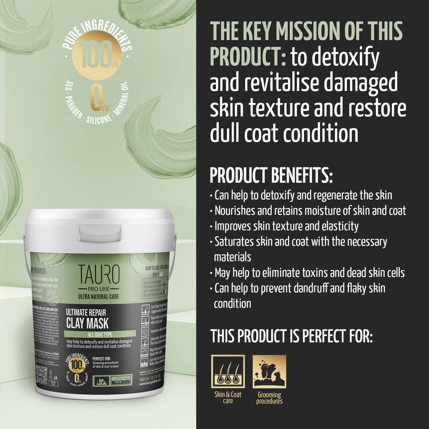 KIKA USA Ultimate Repair Clay Mask for Dogs & Cats