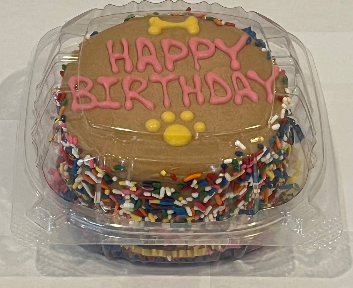 DELCO DOG CO. Happy Birthday Sprinkle Doggie Cake Bakery Dog Treat