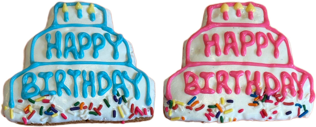 DELCO DOG CO. 3 Tier Happy Birthday Cake Cookie Bakery Dog Treat