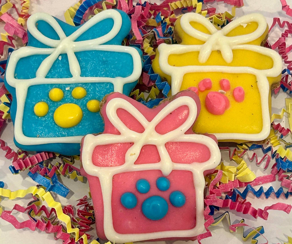 DELCO DOG CO. Mini Colorful Present Bakery Dog Treat