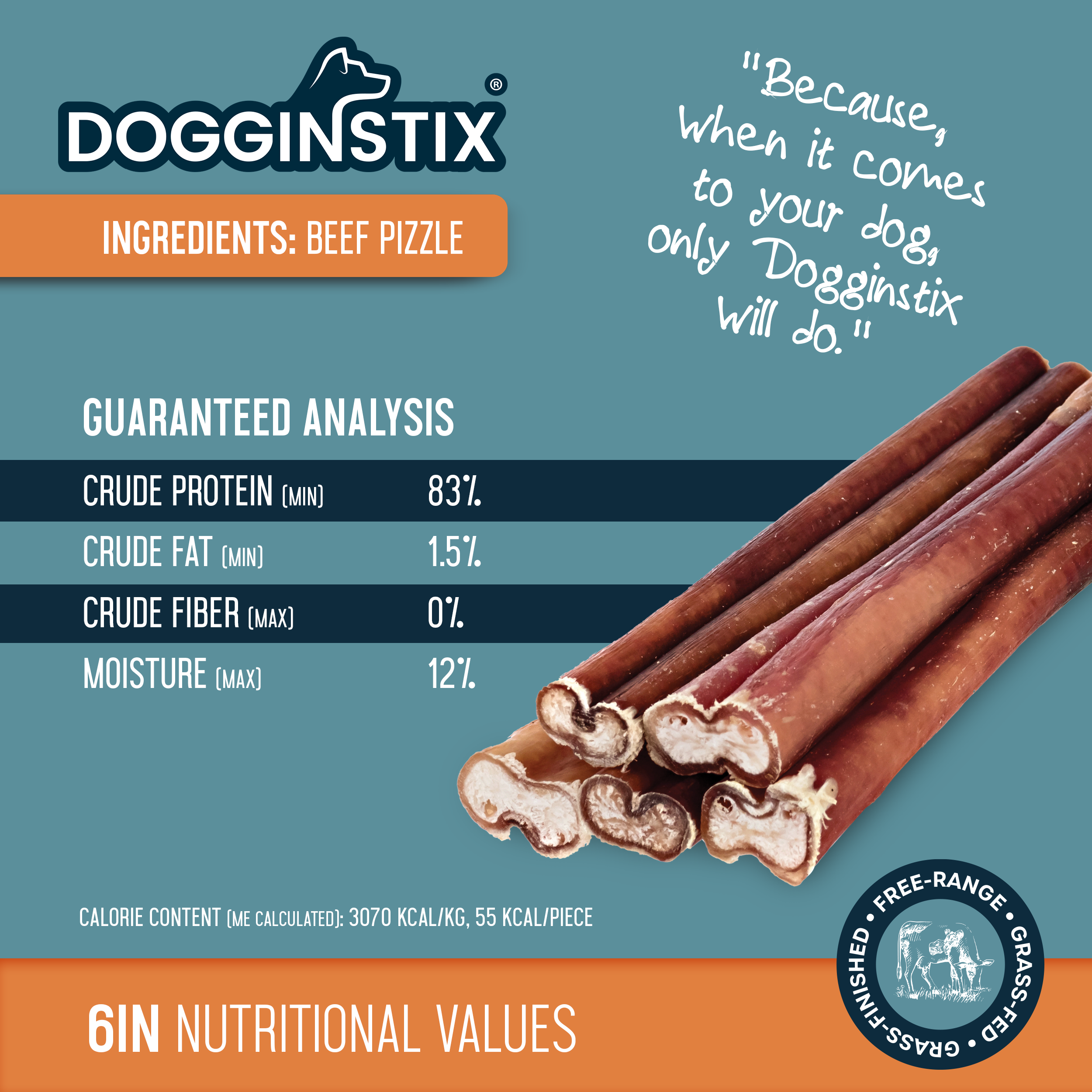 Dogginstix Standard Bully Stick Dog Chew