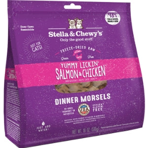 Stella & Chewy's Cat Freeze-Dried Raw Yummy Lickin' Salmon & Chicken Dinner Morsels Cat Food