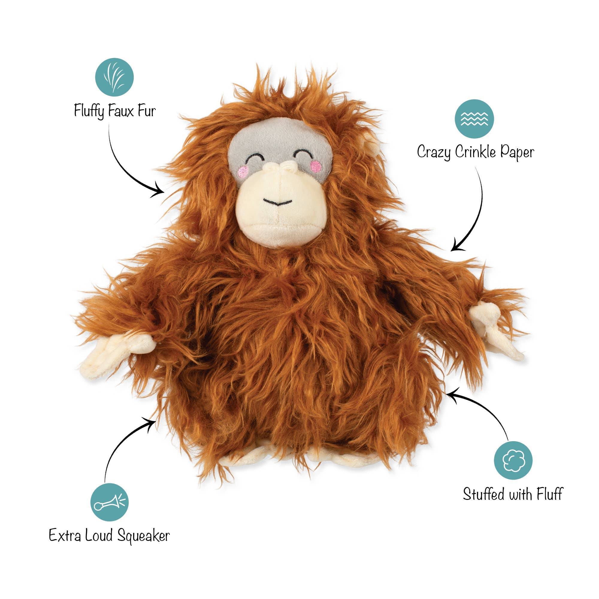 Petshop by Fringe Studio Oranga-Hug Plush Dog Toy