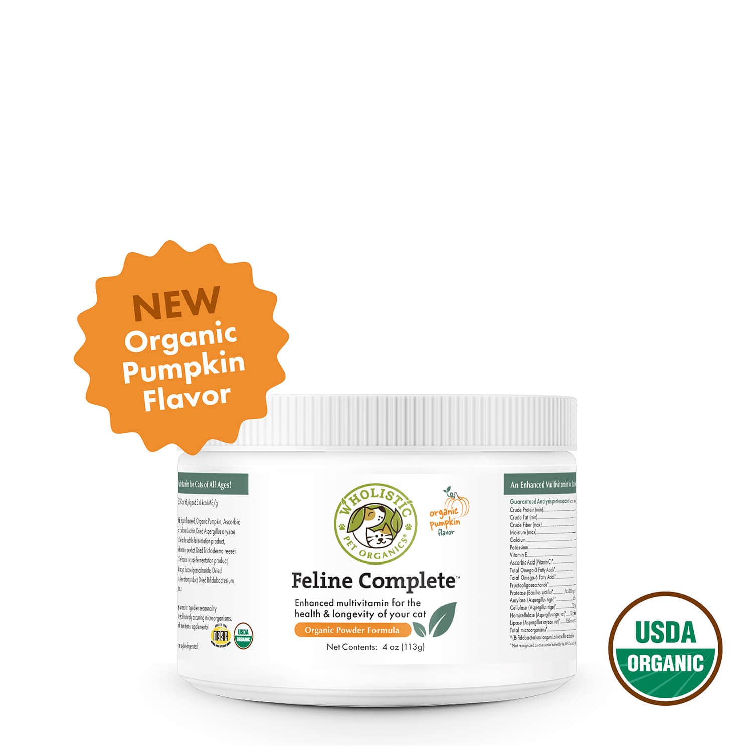 Wholistic Pet Organics Feline Complete Powder for Cats